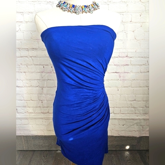 Sky Dresses & Skirts - Sky Renee Strapless Mini Dress with Open Side Details | Marine | Small